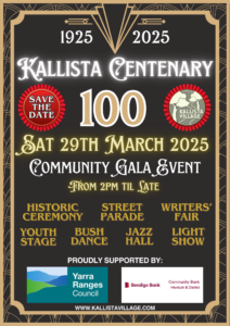 Kallista Centenary Poster.