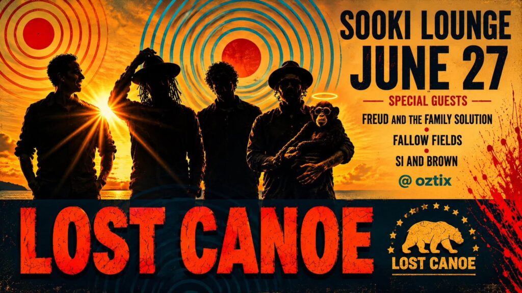 Lost Canoe Sooki gig banner poster.
